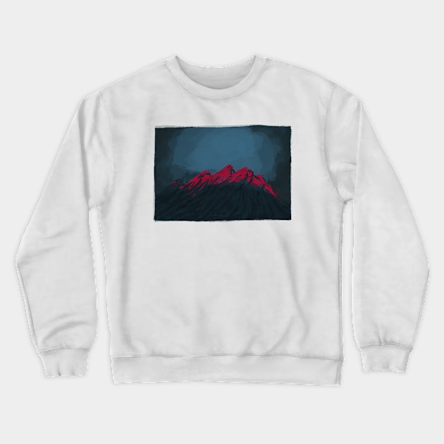 Red Mountains Crewneck Sweatshirt by iisjah